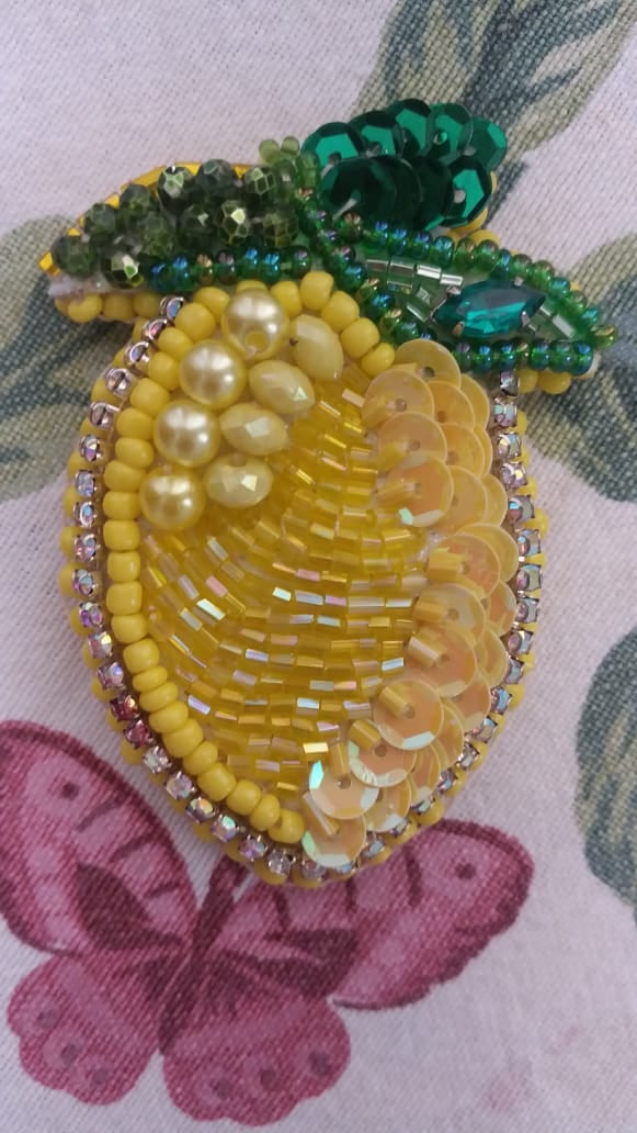Broche citron 