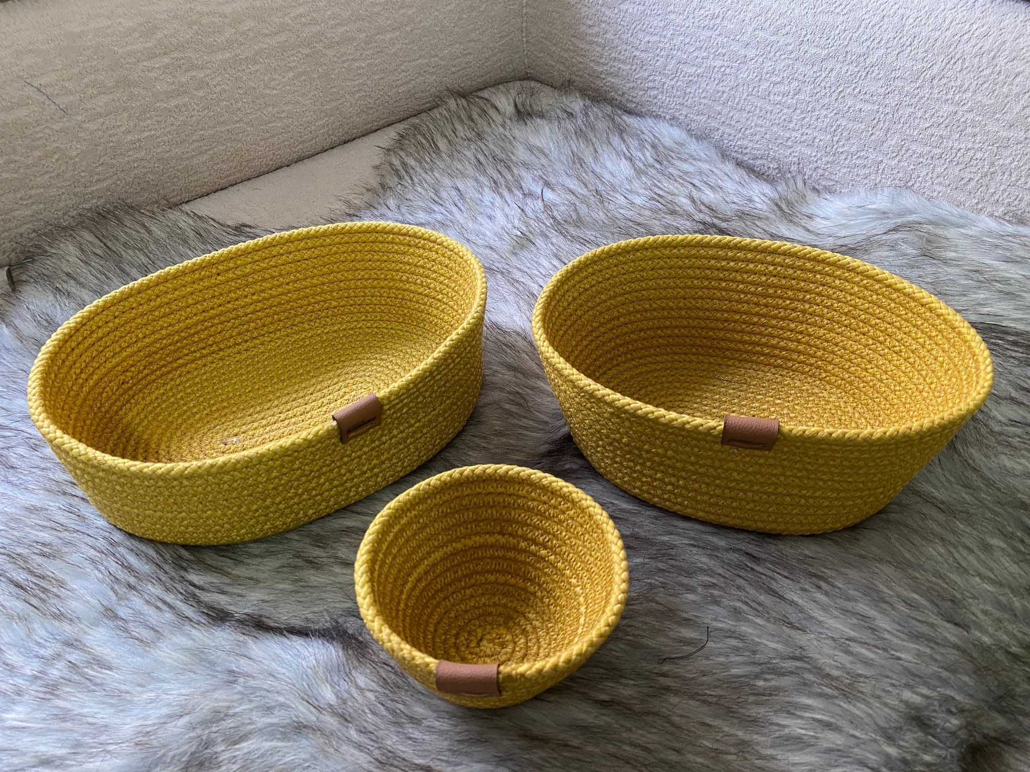 3 paniers de rangement