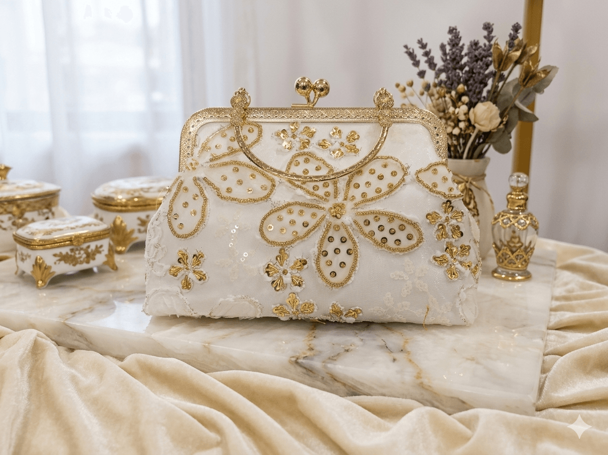 Pochette et éventail